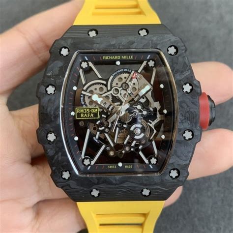 richard mille rafael nadal carbon skeleton dial rubber strap rm35-02|Rafael Nadal 35 02 price.